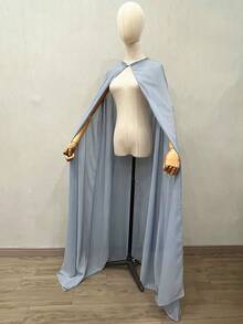 1 chiếc áo choàng cô dâu dài màu đen, áo choàng voan mềm mại có mũ trùm đầu, khăn choàng cosplay anime, 150cm - Nhiều màu - Xem 24