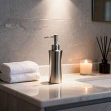 304 Stainless Steel Soap Dispenser, Refillable Shampoo, Body Wash, Lotion Bottles For Home, Hotel, Leak-Proof, Anti-Drop - 304 Stainless Steel Waist-cinching Style - View 4