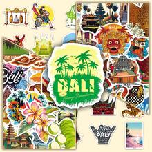 50pcs Cartoon Architecture & Landscape Bali Indonesia Volcano Impression Creative DIY Stickers For Stationery Box, Luggage - Impressions Of Indonesia - View 1