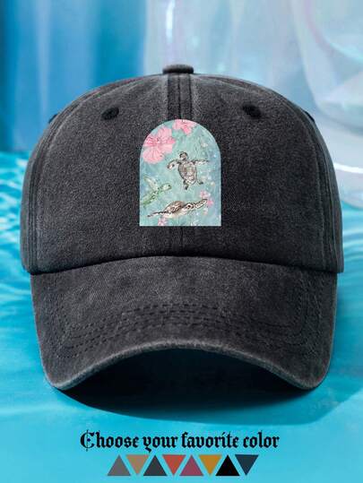 1pc LAST CHANCE Skull & Flame Letter Print Washed Baseball Cap, Streetwear Versatile Casual Outfit, Unisex Adjustable Size, All Season