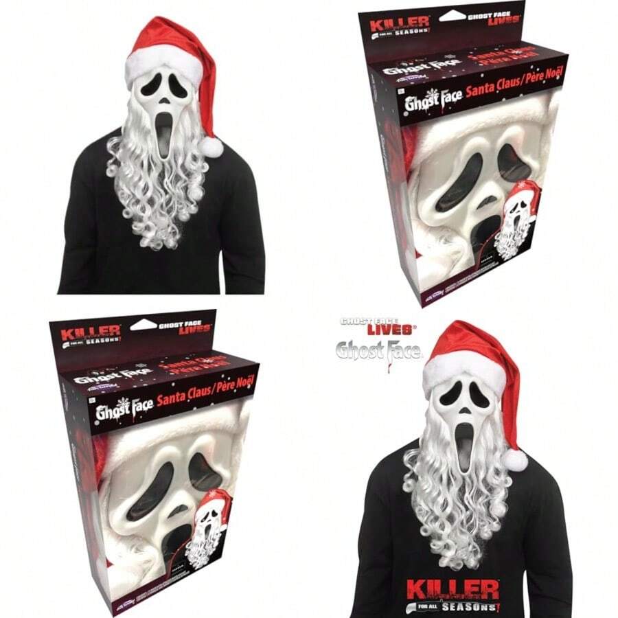 Mascara Ghost Face Scream Santa Claus Random Party Original Fun World - como en la imagen - Ver 1