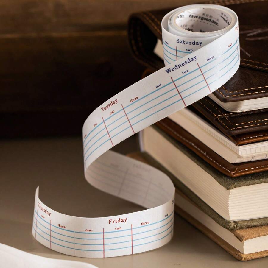 1 rouleau de 2m de ruban adhésif vintage esthétique, autocollants décoratifs créatifs pour le scrapbooking, les artisanats DIY, les cadeaux, la papeterie personnalisée, les fournitures scolaires