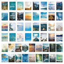 50 Sheets Landscape & Positive Quote Stickers - Aesthetic Nature Labels For Luggage, Journal & DIY Embellishment - 50PCS - View 12
