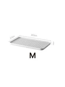1 khay thoát nước, đĩa thoát nước gia dụng dùng cho tách trà, ấm đun nước, dụng cụ nhà bếp, giá để bát đĩa hình chữ nhật để bàn. - Màu Xám nhạt - Xem 8