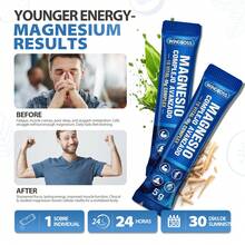 Windboss Magnesio Complejo Avanzado 1550mg – 10 Vital-Mg Complex con Ashwagandha, L-Teanina y Omega 3 | Suplemento en Sobres 5g | 30 Porciones - paquete 4 - Ver 4