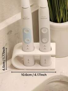 1pc Electric Toothbrush Holder Stand, Bathroom Storage Rack, Toothbrush Organizer, Electric Toothbrush Desktop Stand, Bathroom Vanity Organizer, Innovative Drainage Hole Design To Protect Charging Port, Suitable For Bathroom, Dorm And Home, Creative Storage Rack - Multicolor - View 5