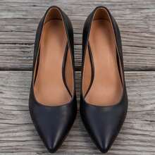 Geeyea Women's Shoes, Women's High Heels, Women's Chunky Pointed-Toe High Heels, Can Be Paired With Skirts And Pants, Uniforms, And Can Be Worn All Year Round. Local Warehouse Shipping. - 黑色 - 查看 5