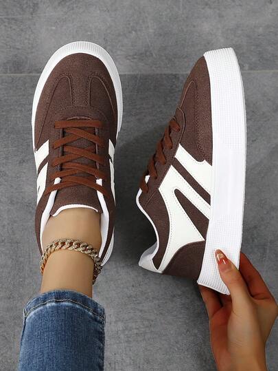 Plus Size Couple Shoes Women's Retro German Army Trainers Sneakers | Vintage Casual Trainers With Suede Toe | Comfortable Everyday Walking Shoes