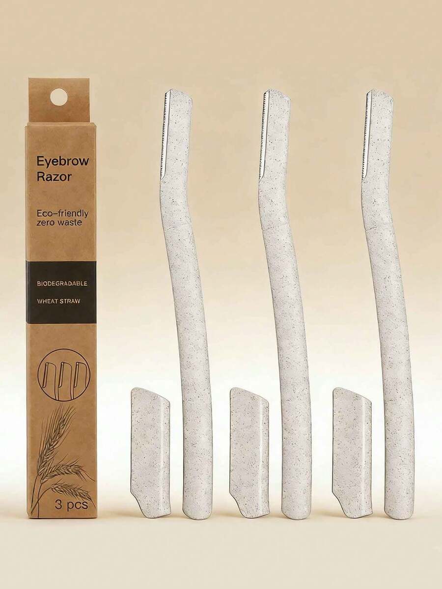 麦秆眉刀 不锈钢近距离修眉器 眉毛修剪器 - 彩色 - 查看 1