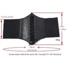 1pc Women's Elastic Waist Belt, Versatile Decorative Belt, Black Color, Lolita Style Outerwear Belt - Black - View 11
