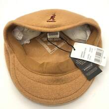 KANGOL Kangaroo Brand Baseball Cap Model 504 With Embroidered Logo Made Of Wool Fedora Hat, Fashionable And Versatile Accessory. JNAK - 卡其色紅標(正方形鋼印) - 查看 13