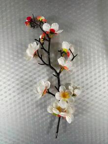 1 Piece 11.4 Inch Artificial Peach Blossom With Vase, Artificial Potted Spring Floral Plant, Suitable For Indoor/Outdoor Decor, Fake Plant, Autumn Decor, Room, Desk, Garden Decor, Valentine's Day Home Decor, Fake Flower Living Room Decor, Valentine's Day Wedding, Birthday, Autumn Decor, Kitchen Decor, Artificial Plant Home Decor, Back To School Study Supplies - White - View 7