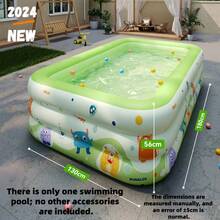 1pc Large Durable PVC Foldable Inflatable Swimming Pool - Universal Size, Foldable & Portable, Outdoor Recreation, No Electricity Needed, Foldable & Storable, Suitable For Beach, Camping, Backyard, Family Outdoor Swimming Pool, Giant Inflatable Pool/Home Inflatable Pool/Backyard Inflatable Pool - A - View 14