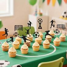 Bộ 12 món trang trí bánh kem chủ đề bóng đá World Cup, hình silhouette cầu thủ bóng đá, phụ kiện trang trí bánh kem chủ đề bóng đá, thích hợp cho các buổi tụ họp người hâm mộ bóng đá, sự kiện thể thao, sinh nhật, trang trí món tráng miệng và đồ uống. - Nhiều màu - Xem 7
