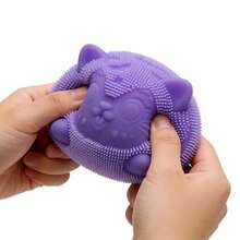 Vibrant Textured Cat Squishy, Soft Sensory Fidget Toy For On-The-Go Relaxation - 天藍色. - 查看 6