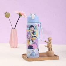 DOBBLE 超吸睛的恶魔猎杀少女组合吸管杯，可爱卡通设计，带绳子，大容量塑料杯，儿童适用 - 彩色 - 查看 11