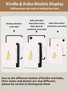 Kingsung Linear And Duck Pattern Tablet Protective Case, Compatible With IPad Air 8 (M4) 2026 (11 Inch), Air 8 (M4) 2026 (13 Inch), 9.7/10.2/10.5/10.9/12.9/Pro 11, 10th Gen, Air 8 (M4) 2026 (11/13 Inch), Also Compatible With Galaxy Tab S6 Lite 10.4 Inch. Compatible With Kindle Paperwhite 12th Gen 2024, Kindle 11th Gen 2022 Shockproof Protection, Smart Stand/Auto Wake/Sleep Function, Summer Ocean Gift. - Multicolor - View 11