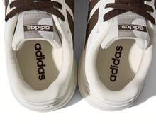 Adidas Giày chạy bộ thi đấu và kiểm tra thể lực dòng Yingfeng mới, giày thể thao chạy bộ thường ngày đa năng dành cho cả nam và nữ. - Trắng/Nâu - Xem 8