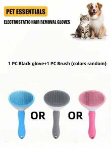 Pet Static Electricity Hair Removal Gloves, Double-Sided Brush Design! Can Quickly Absorb Cat And Dog Hair, Easy To Wear And Convenient For Grooming And Cleaning. - Multicolor - View 12