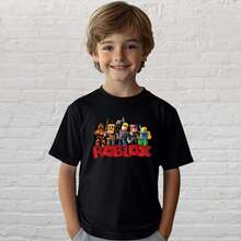 ROBLOXS Youth T-Shirt, Gaming Birthday Gift Men Clothes,Tops For Women,Women Tops,Girls Clothes,Boys Clothes,Boys Tshirt,Tops For Girls,Summer Clothes,Funny T Shirts,Graphic Tee,Gym T Shirt,Tops For Going Out,Summer Holiday Outfits - màu đen - Xem 1