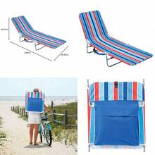 RIO Gear silla plegable compacta para viajero - Raya azul y turquesa roja - Ver 1