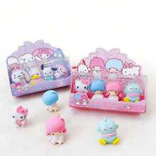 Bộ 4 cục tẩy 3D Sanrio, với những bất ngờ sáng tạo. Thích hợp cho học sinh chuẩn bị năm học mới, dùng được cho cả nam và nữ. Những cục tẩy xếp chồng chất lượng cao này sẽ không để lại vết bẩn, giúp giữ sạch sẽ và gọn gàng. Chúng rất tuyệt vời làm quà tặng và phần thưởng trong các dịp lễ (mẫu ngẫu nhiên). - Nhiều màu - Xem 2