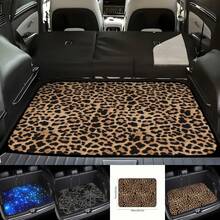 Tapete para porta-malas com estampa de leopardo (1 peça), impermeável, à prova de poeira e resistente a arranhões, acessório interno para veículos, adequado para SUVs, sedãs e hatchbacks - Base antiderrapante, durável - Fácil de limpar e manter. - Tapete para porta-malas do carro - Ver 10