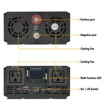16000W Pure Sine Wave Car Power Inverter, DC 12V To 110V AC Solar Converter With LCD Display, Dual Cooling Fans & 9-Layer Safety Protection, Portable Power Station For Car, Camping, Emergency Home Use - Silver - View 6