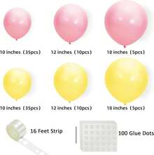 Kit de arco de guirnalda de globos pastel y paquete de 2 cortinas metálicas con flecos de lámina de oropel – Ideal para baby shower, bodas, decoraciones de fiesta de cumpleaños (lazo) - Lazo - Ver 5