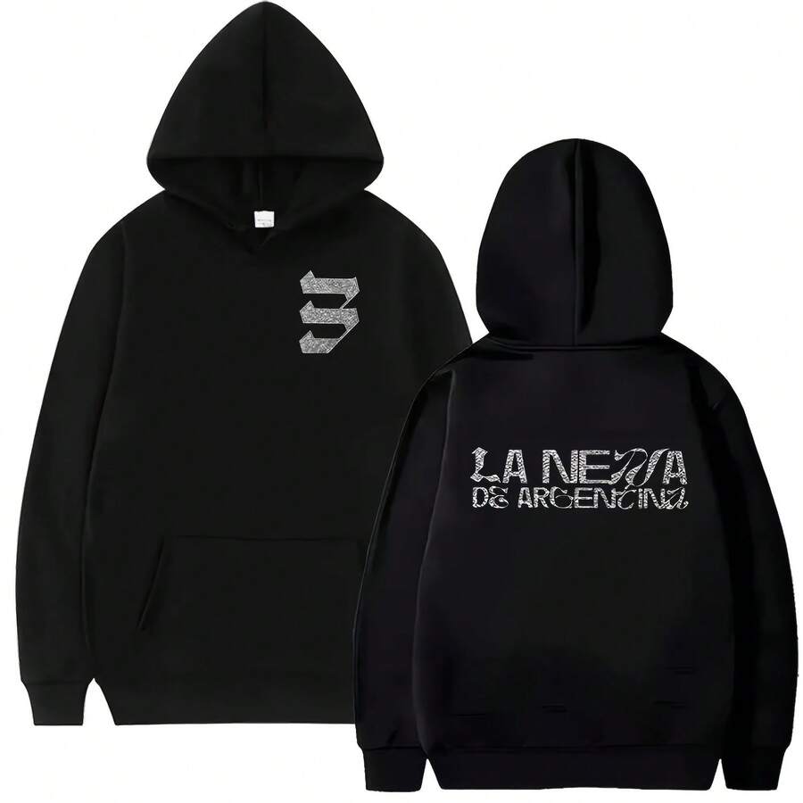 María Becerra La Nena De Argentina Tour 2025 New Hoodie Men Women's Casual Fleece Long Sleeve Fashion Oversized Retro Sweatshirt - 黑色 - 查看 1