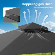 Devoko Patio Gazebos - Black - View 5