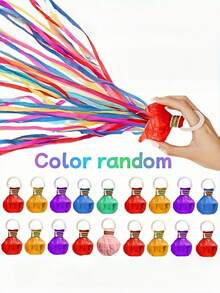 15pcs/Set Colorful Paper Bead Balls With Ribbons, Compact Handheld Design, Distinctive From Traditional Confetti, Excellent Shooting Effect, Suitable For Wedding Entrance, Birthday Party, Holiday Celebration, One-Click Full Of Ceremony Atmosphere. No Complex Operation, Single-Handed Throw For Instant Effect, Lightweight And Easy To Use, Instantly Creates A Festive Atmosphere. An Essential Item For Party Planners And Holiday Enthusiasts. - A - View 2