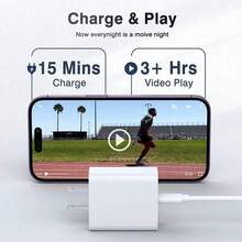 Cargador de pared con 2 puertos USB + Tipo-C, 20W de carga rápida, cable de carga magnético compatible con Apple Watch Series Ultra/Ultra2/9/8/7/SE/6/5/4/3/2/1 - Tipo de Enchufe A USA (110-127V) - Ver 5
