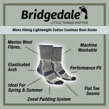 Bridgedale - HIKE Lightweight Cotton Cool Comfort Boot Socks For Men - Indigo - View 5