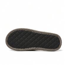 Pantuflas casuales para hombres, pantuflas ligeras de tela antideslizantes para el dormitorio - Marrón - Ver 4