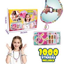 Sticky Rolls Bracelet Kit With Collection Book, 1000 Mini Sticker Set, Wearable & Shareable Sticky Rolls, Kids Beading Set For Bracelet & Necklace Making, 1000+ Designs (8 X Pendant & 10x Drop) - Multicolor - View 10