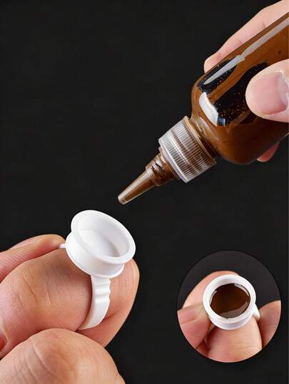100pcs Disposable Large Size Tattoo Mixing Bowls - Tattoo Ink, Cosmetics, Eyelash Extension, Nail Gel Mixing Palette, Made Of Durable Plastic, Ideal For Tattoo And Beauty Enthusiasts