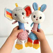 Infant Rattle Toy, Soft Hand Shake Rattle With Crinkle Paper, Colorful Interactive Toy For Parent-Child, Baby Gift - Multicolor - View 1