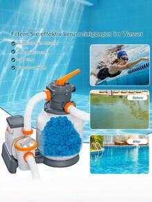 40 piezas Bolas de filtro para piscina, adecuadas para filtro de arena; reutilizables, bolas de filtro para piscina; vienen con bolsa de limpieza; adecuadas para piscinas, acuarios y bombas de filtro - Bola azul para limpiar piscinas - Ver 6