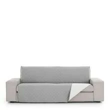 Kiva Padded And Reversible 4-Seater Sofa Cover, Various Colors Available - Premium Sofa Protector, Fitted, Durable And Elegant Material - 灰色挪威 - 查看 3