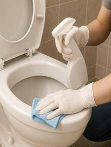 50只装高品质耐用粉色丁腈一次性手套，防水，适用于厨房清洗、清洁、纹身、美容院、染发、酒店、宠物护理、家庭清洁及其他必要用途。 - 白色 - 查看 6