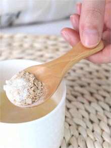 1/2pcs Wooden Short Handle Spoon Set, Suitable For Dessert, Ice Cream, Coffee, Tea, Milk Powder And Mini Jam - Multicolor - View 2