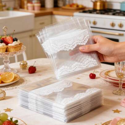 50/100 túi bao bì trong suốt, túi quà tặng kín, túi sinh nhật, đồ dùng đóng gói quà sinh nhật, giấy gói thực phẩm nướng, túi đựng bánh kẹo, túi đựng đồ ngọt, túi dự tiệc, đồ dùng đóng gói nhà bếp, đồ dùng tiệc sinh nhật, đồ dùng đám cưới, tiệc mừng em bé, tiệc tiết lộ giới tính, quà sinh nhật, quà tặng tiệc, đồ trang trí sinh nhật cho nhà cửa, trang trí phòng.