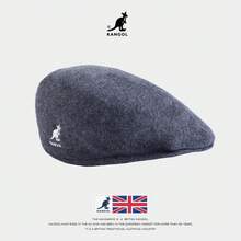 KANGOL Kangaroo Beanie Made Of Wool, Thick And Warm, Rose Petal Style, Suitable For Both Men And Women, Painter's Hat JWAF - 羊毛款-灰色[三標-高版] - 查看 11
