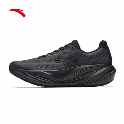  Anta CC3 | Giày chạy bộ thi đấu có đệm dành cho nam, mẫu mới mùa xuân 2026, đế dày thoáng khí, màu đen.