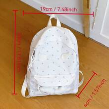 可爱波点翅膀背包，轻便女童书包，休闲日用背包 - A - 查看 6