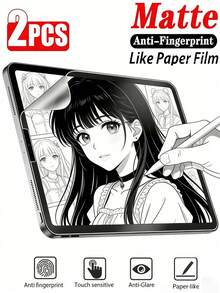 2Pcs Matte Paper Like Film Anti Glare, Anti Fingerprint, Anti Scratch Tablet Screen Protector Compatible With IPad Air Pro 11 13 5th/6th/7th/8th/9th10th/11th/12th 2026 2025 2024 11inch 13inch/Compatible With Samsung Galaxy Tab S9 S8 S7 S9FE S10+ S10 FE A9 A9+ S8+ S9+ S11 12.4inch/Compatible With Xiaomi /Compatible With Huawei Matepad/Honor Office Eye Protection Painting Compatible With Apple Pencil Writing Film Soft Film Not Glass - Matte - View 129
