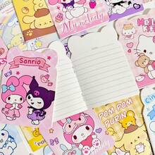 Bộ 20 cuốn sổ tay họa tiết hoạt hình dễ thương Sanrio Kitty, Kurumi Melody và các nhân vật khác, màu Macaron và màu tối, sổ ghi nhớ, sổ bài tập, văn phòng phẩm hình hoạt hình, thích hợp làm quà tặng ở trường và ở nhà, quà tặng trò chơi Bingo, quà nhỏ (mẫu ngẫu nhiên) - Nhiều màu - Xem 9