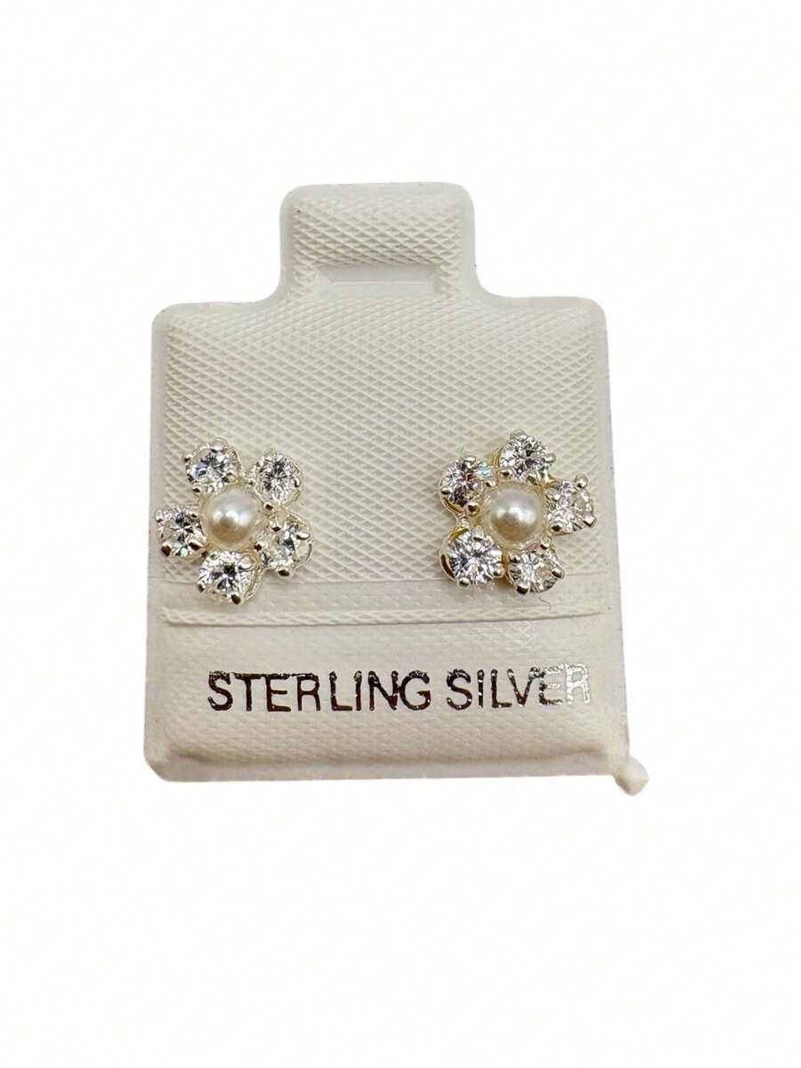 Amaris Women Stud Earrings - 銀色 - 查看 1