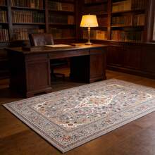 1pc Vintage Floral Print Carpet, Suitable For Daily And Holiday Decoration, Applicable To Living Room, Bedroom, Bathroom, Kitchen, Dining Room And Outdoor Scenes - Multicolor - View 10